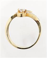 Lady's Diamond Fashion Ring 9 Diamonds .28 Carat T.W. 14K Yellow Gold 3.71g